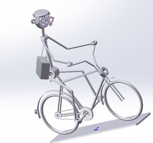 金屬自行車工藝品設(shè)計(jì)下載 2.57 mb,rar格式 三維模型